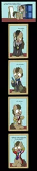 Size: 2480x11291 | Tagged: safe, artist:bobthedalek, derpibooru import, doctor whooves, time turner, pony, slice of life (episode), closet, clothes, colin baker, comic, crossover, great whickering stallions, great wickering stallions, male, mirror, monocle, musical instrument, patrick troughton, peter davison, recorder, stallion, the explosion in a rainbow factory, william hartnell