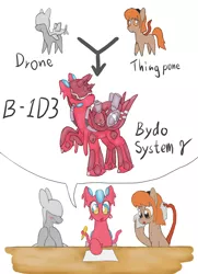 Size: 1208x1666 | Tagged: safe, artist:fameng, derpibooru import, oc, oc:thingpone, unofficial characters only, original species, plane pony, pony, predator drone, b-1d3 bydo system γ, b-1da, plane, r-type, sweating towel guy, tentacles, xk-class end-of-the-world scenario