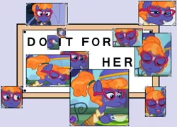 Size: 1400x1000 | Tagged: derpibooru import, do it for her, exploitable meme, eyes closed, frazzle rock, freckles, frown, glasses, grin, meme, :o, open mouth, princess spike (episode), safe, smiling