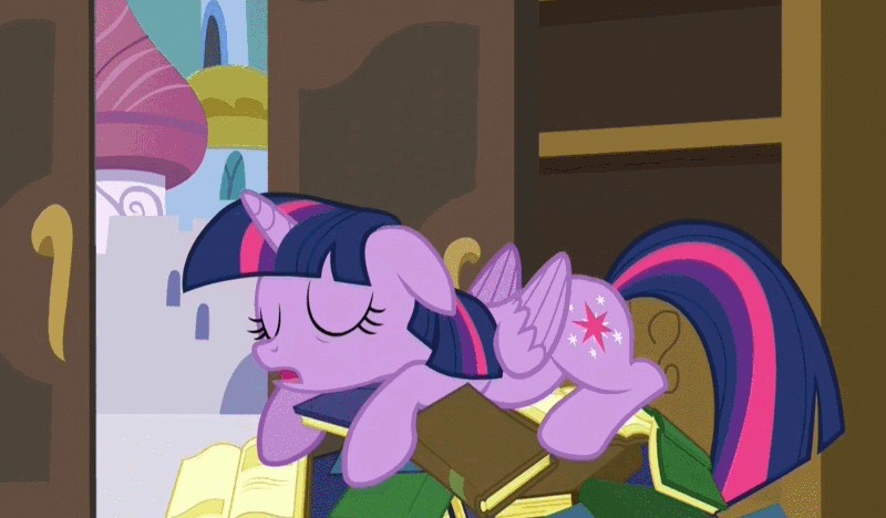 Size: 1126x659 | Tagged: safe, derpibooru import, screencap, twilight sparkle, twilight sparkle (alicorn), alicorn, pony, princess spike (episode), adorkable, animated, behaving like a bird, book, book nest, bookhorse, cute, dork, eyes closed, female, floppy ears, hoard, loop, mare, princess sleeping on books, prone, sleeping, snoring, solo, that pony sure does love books, this will end in egg laying, tired twilight, twiabetes
