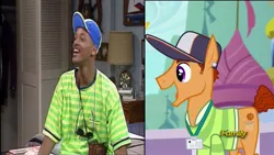 Size: 1280x720 | Tagged: safe, derpibooru import, screencap, free throw, ponified, human, pony, princess spike (episode), irl, irl human, photo, the fresh prince of bel-air, will smith