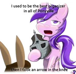 Size: 2328x2266 | Tagged: safe, artist:discorded, derpibooru import, amethyst star, matilda, twilight sparkle, slice of life (episode), arrow, arrow to the knee, meme, skyrim, sniper, team fortress 2, the elder scrolls