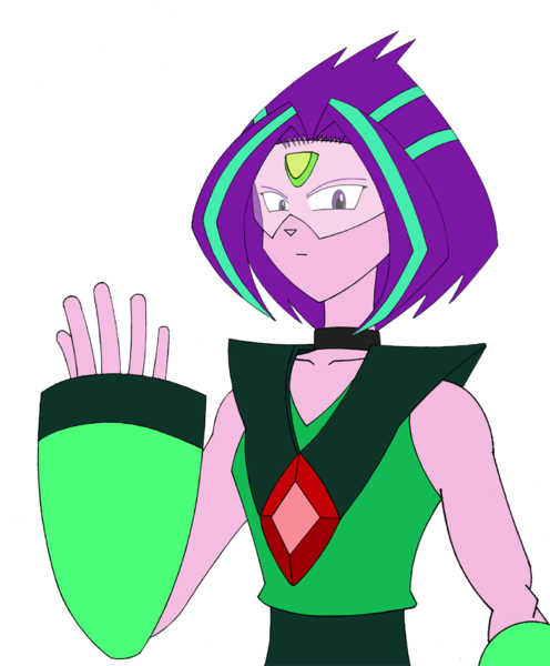 Size: 702x850 | Tagged: safe, artist:combatkaiser, derpibooru import, aria blaze, equestria girls, clothes, clothes swap, cosplay, costume, crossover, fusion, peridot (steven universe), simple background, steven universe, transparent background