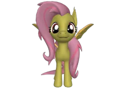 Size: 1200x900 | Tagged: safe, derpibooru import, fluttershy, bat pony, pony, pony creator, bats!, season 4, 3d, bat ponified, bat wings, female, flutterbat, front, mare, ponylumen, race swap, red eyes, wings