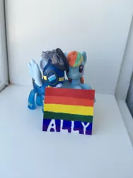 Size: 345x460 | Tagged: blind bag, derpibooru import, gay pride, irl, lovewins, photo, pride, rainbow dash, safe, soarin', straight ally, toy