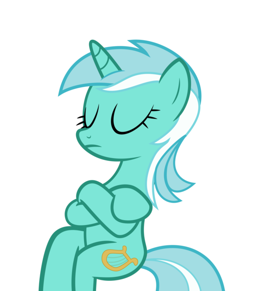 Size: 4000x4385 | Tagged: anatomically incorrect, artist:ivacatherianoid, crossed arms, derpibooru import, incorrect leg anatomy, lyra heartstrings, meme, safe, simple background, sitting, sitting lyra, slice of life (episode), solo, transparent background, vector