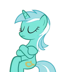 Size: 4000x4385 | Tagged: anatomically incorrect, artist:ivacatherianoid, crossed arms, derpibooru import, incorrect leg anatomy, lyra heartstrings, meme, safe, simple background, sitting, sitting lyra, slice of life (episode), solo, transparent background, vector