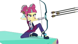 Size: 4267x2400 | Tagged: safe, artist:skycatcherequestria, derpibooru import, sour sweet, equestria girls, friendship games, absurd resolution, archery, arrow, bow (weapon), bow and arrow, solo, weapon