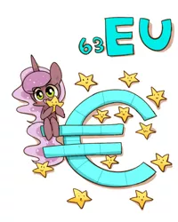 Size: 800x1000 | Tagged: artist:joycall6, derpibooru import, euro, european central bank, europium, lights, part of a set, periodic table, princess luna, safe, series:joycall6's periodic table, solo, stars, tangible heavenly object