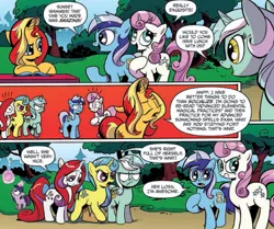 Size: 618x517 | Tagged: safe, artist:andypriceart, derpibooru import, idw, lemon hearts, lyra heartstrings, minuette, moondancer, moondancer (g1), sunset shimmer, twilight sparkle, twinkleshine, pony, unicorn, amending fences, spoiler:comic, female, filly, filly twilight sparkle, magic, younger