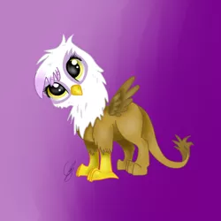 Size: 2000x2000 | Tagged: safe, artist:girlscoutdragon, derpibooru import, gilda, gryphon, the lost treasure of griffonstone, chickub, cute, female, gildadorable, head tilt, image, li'l gilda, looking at you, png, solo, weapons-grade cute, younger