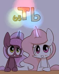 Size: 800x1000 | Tagged: artist:joycall6, derpibooru import, light, magic, part of a set, periodic table, princess celestia, princess luna, safe, series:joycall6's periodic table, terbium