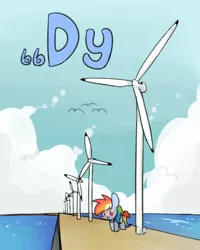 Size: 800x1000 | Tagged: artist:joycall6, bird, c:, derpibooru import, dysprosium, ocean, part of a set, periodic table, rainbow dash, safe, seagull, series:joycall6's periodic table, smiling, solo, south korea, wind turbine generator
