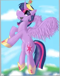 Size: 799x1007 | Tagged: safe, artist:fiji-firefox, derpibooru import, twilight sparkle, twilight sparkle (alicorn), alicorn, pony, magical mystery cure, cutie mark, solo