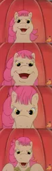 Size: 657x2132 | Tagged: derpibooru import, g1, my little pony tales, nightmare fuel, out of context, patch (g1), ponies in paradise, safe, screencap