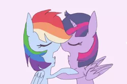 Size: 600x400 | Tagged: safe, artist:rainbownightfury, derpibooru import, rainbow dash, twilight sparkle, twilight sparkle (alicorn), alicorn, pony, female, kissing, lesbian, mare, shipping, twidash