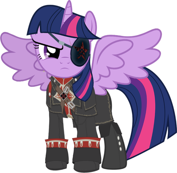 Size: 869x851 | Tagged: safe, artist:paragonaj, derpibooru import, twilight sparkle, twilight sparkle (alicorn), alicorn, pony, assassin's creed, assassin's creed rogue, eyepatch, female, mare, renegade, shay cormac, shay patrick cormac, simple background, solo, transparent background