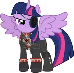 Size: 869x851 | Tagged: safe, artist:paragonaj, derpibooru import, twilight sparkle, twilight sparkle (alicorn), alicorn, pony, assassin's creed, assassin's creed rogue, eyepatch, female, mare, renegade, shay cormac, shay patrick cormac, simple background, solo, transparent background