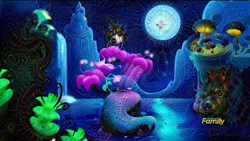Size: 800x450 | Tagged: deepdream, derpibooru import, discovery family logo, dog, do princesses dream of magic sheep, dream, edit, luna's dream, princess luna, safe, screencap, solo, surreal