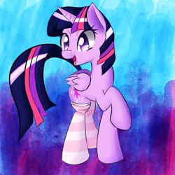 Size: 2450x2450 | Tagged: safe, artist:kawaiipony2, derpibooru import, twilight sparkle, twilight sparkle (alicorn), alicorn, pony, clothes, female, mare, socks, solo, striped socks