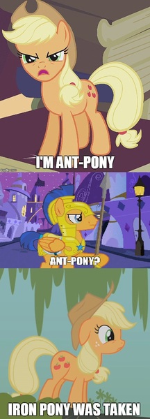 Size: 500x1387 | Tagged: ant-man, applejack, appletini, caption, derpibooru import, falcon (marvel comics), flash sentry, image macro, meme, micro, safe, text