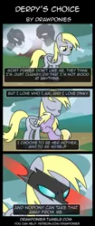 Size: 850x2020 | Tagged: safe, artist:drawponies, derpibooru import, derpy hooves, dinky hooves, changeling, pegasus, pony, comic, equestria's best mother, fanfic art, female, love, mare