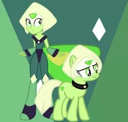 Size: 840x804 | Tagged: safe, artist:pame343, derpibooru import, ponified, pony, equestria girls, equestria girls-ified, human ponidox, peridot (steven universe), self ponidox, steven universe