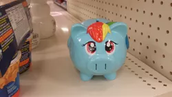 Size: 4128x2322 | Tagged: derpibooru import, hybrid, irl, photo, pig, piggy bank, pig pony, rainbow dash, rainbowpig, safe, target (store)