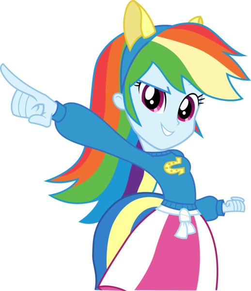 Size: 6855x7946 | Tagged: safe, artist:drweb70, derpibooru import, rainbow dash, equestria girls, equestria girls (movie), .svg available, absurd resolution, canterlot high, clothes, cute, dashabetes, fake tail, helping twilight win the crown, pony ears, school spirit, simple background, skirt, smiling, solo, transparent background, vector, wondercolts