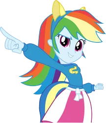 Size: 6855x7946 | Tagged: safe, artist:drweb70, derpibooru import, rainbow dash, equestria girls, equestria girls (movie), .svg available, absurd resolution, canterlot high, clothes, cute, dashabetes, fake tail, helping twilight win the crown, pony ears, school spirit, simple background, skirt, smiling, solo, transparent background, vector, wondercolts