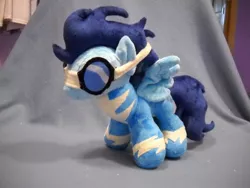 Size: 1024x768 | Tagged: artist:xsjado78, clothes, derpibooru import, goggles, irl, photo, plushie, safe, soarin', uniform, wonderbolts uniform