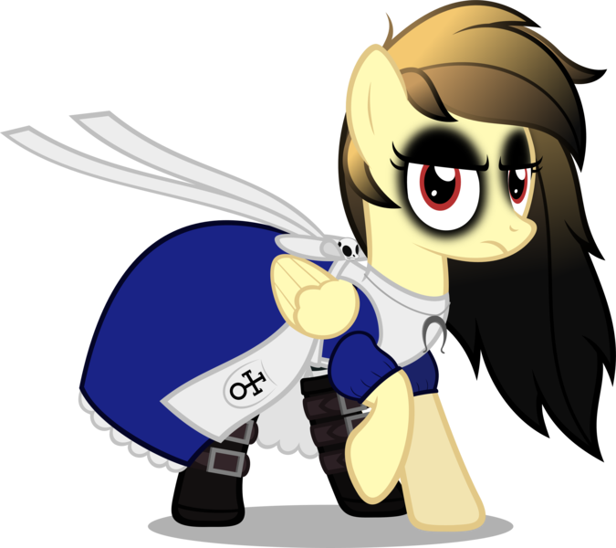 Size: 3253x2892 | Tagged: alice:madness returns, american mcgee's alice, artist:zacatron94, clothes, crossover, derpibooru import, dress, high res, oc, oc:alice goldenfeather, safe, solo, unofficial characters only