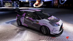 Size: 1280x720 | Tagged: artist:skyline333, barely pony related, car, citroën, citroën ds3, derpibooru import, forza motorsport 4, itasha, monster energy, safe, sweetie belle, top gear