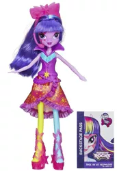 Size: 469x686 | Tagged: safe, derpibooru import, official, twilight sparkle, twilight sparkle (alicorn), alicorn, equestria girls, rainbow rocks, doll, irl, photo, ponied up, solo, toy