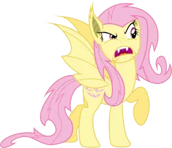 Size: 5500x4724 | Tagged: safe, artist:theshadowstone, derpibooru import, fluttershy, bat pony, pony, bats!, absurd resolution, bat ponified, flutterbat, race swap, simple background, solo, transparent background, vector