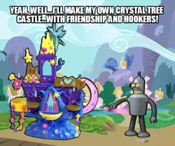 Size: 540x450 | Tagged: bender bending rodriguez, blackjack and hookers, caption, derpibooru import, futurama, image macro, meme, playset, suggestive, text, toy, twilight's castle