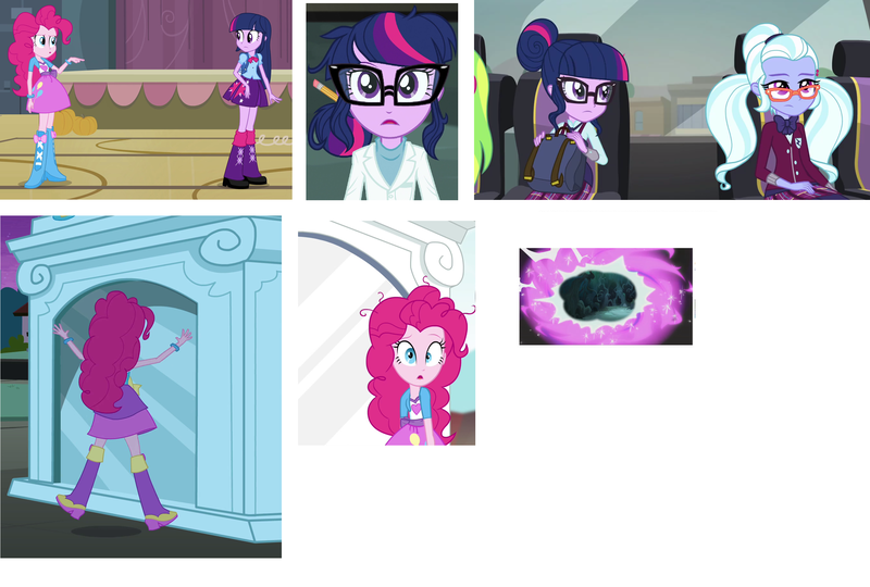 Size: 2712x1832 | Tagged: safe, derpibooru import, screencap, lemon zest, pinkie pie, sci-twi, sugarcoat, twilight sparkle, twilight sparkle (alicorn), alicorn, equestria girls, equestria girls (movie), friendship games, rainbow rocks, balloon, boots, clothes, discussion, everfree forest, fall formal outfits, headcanon, high heel boots, portal, shoes, skirt