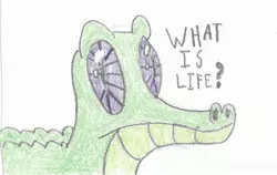 Size: 2763x1749 | Tagged: alligator, artist:barryfrommars, derpibooru import, gummy, gummy the deep thinker, pencil drawing, safe, slice of life (episode), traditional art