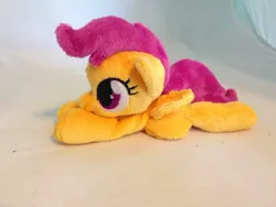 Size: 570x428 | Tagged: artist:kazzysart, beanie (plushie), derpibooru import, irl, photo, plushie, safe, scootaloo, solo