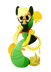 Size: 495x700 | Tagged: applejack, artist:ii-art, derpibooru import, looking at you, mistress marevelous, power ponies, power ponies (episode), safe, solo