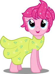 Size: 5692x7658 | Tagged: absurd resolution, alternate hairstyle, artist:atomicmillennial, clothes, crossover, derpibooru import, disney, dress, inside out, joy (inside out), looking up, open mouth, pinkie pie, pixar, safe, solo