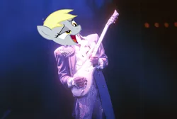 Size: 1800x1212 | Tagged: safe, derpibooru import, edit, derpy hooves, pegasus, pony, slice of life (episode), 1000 hours in ms paint, female, food, mare, muffin, prince (musician), that one nameless background pony we all know and love