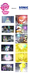 Size: 1200x3000 | Tagged: safe, derpibooru import, princess celestia, big the cat, chaos emerald, coincidence, doctor eggman, element of generosity, element of honesty, element of kindness, element of laughter, element of loyalty, element of magic, elements of harmony, exploitable meme, image, jpeg, knuckles the echidna, meme, miles "tails" prower, sonic the hedgehog, sonic the hedgehog (series), sonic x, super sonic