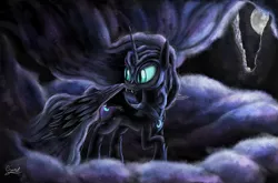 Size: 4551x3000 | Tagged: artist:craszh, castle of the royal pony sisters, derpibooru import, night, nightmare moon, princess twilight sparkle (episode), safe, season 4, smoke, solo