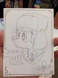 Size: 768x1024 | Tagged: artist:andypriceart, clothes, coat, derpibooru import, hat, march gustysnows, princess spike (episode), safe, solo, traditional art, ushanka