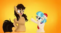 Size: 960x516 | Tagged: coco pommel, derpibooru import, implied hit, oc, oc:maría teresa de los ponyos paguetti, safe