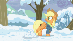 Size: 536x302 | Tagged: animated, applejack, cheerilee (g3), core seven, derpibooru import, edit, g3.5, pinkie pie (g3), rainbow dash (g3), safe, scootaloo (g3), screencap, snow, snowball, snowball fight, starsong, sweetie belle (g3), tanks for the memories, toola roola, twinkle wish adventure