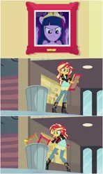 Size: 558x941 | Tagged: safe, derpibooru import, sunset shimmer, twilight sparkle, twilight sparkle (alicorn), alicorn, equestria girls, my past is not today, exploitable meme, meme, ponied up