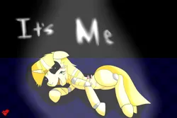 Size: 1280x853 | Tagged: animatronic, artist:mytatsur, broken, derpibooru import, five nights at pinkie's, golden, golden freddy, robot, semi-grimdark, solo, twilight sparkle