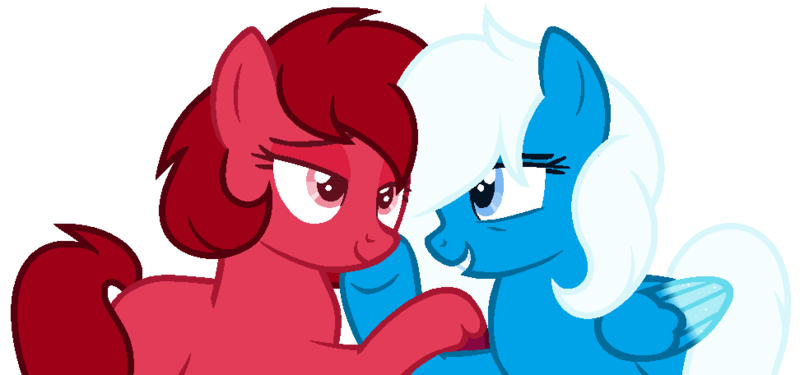 Size: 972x456 | Tagged: safe, artist:wingsthephoenix, derpibooru import, ponified, pegasus, pony, base used, best friends, ruby (steven universe), sapphire (steven universe), steven universe